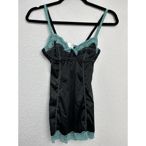 Vintage Hot Topic Y2K Morbid Threads Black Teal Brocade...